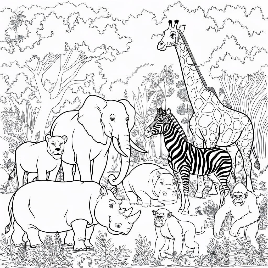 Dschungeltiere normal frei