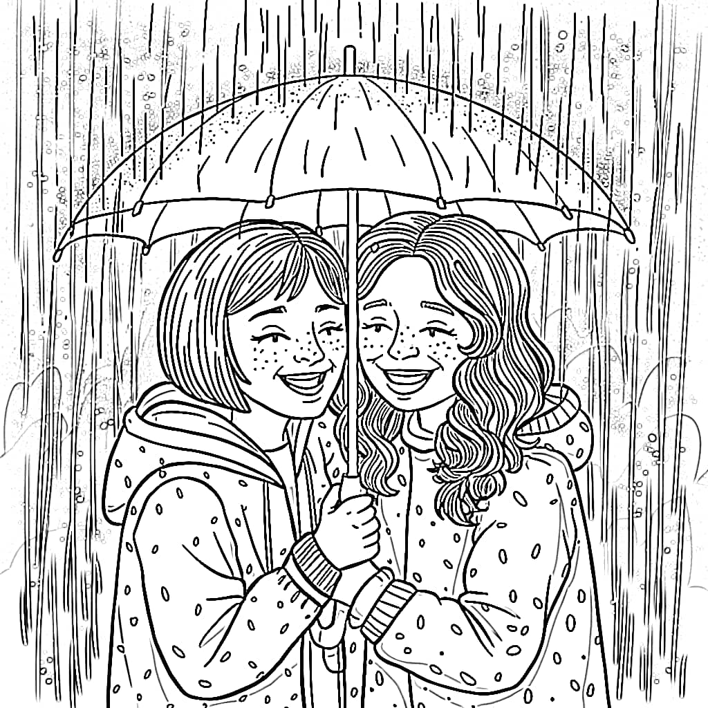 Freundschaft im Regen