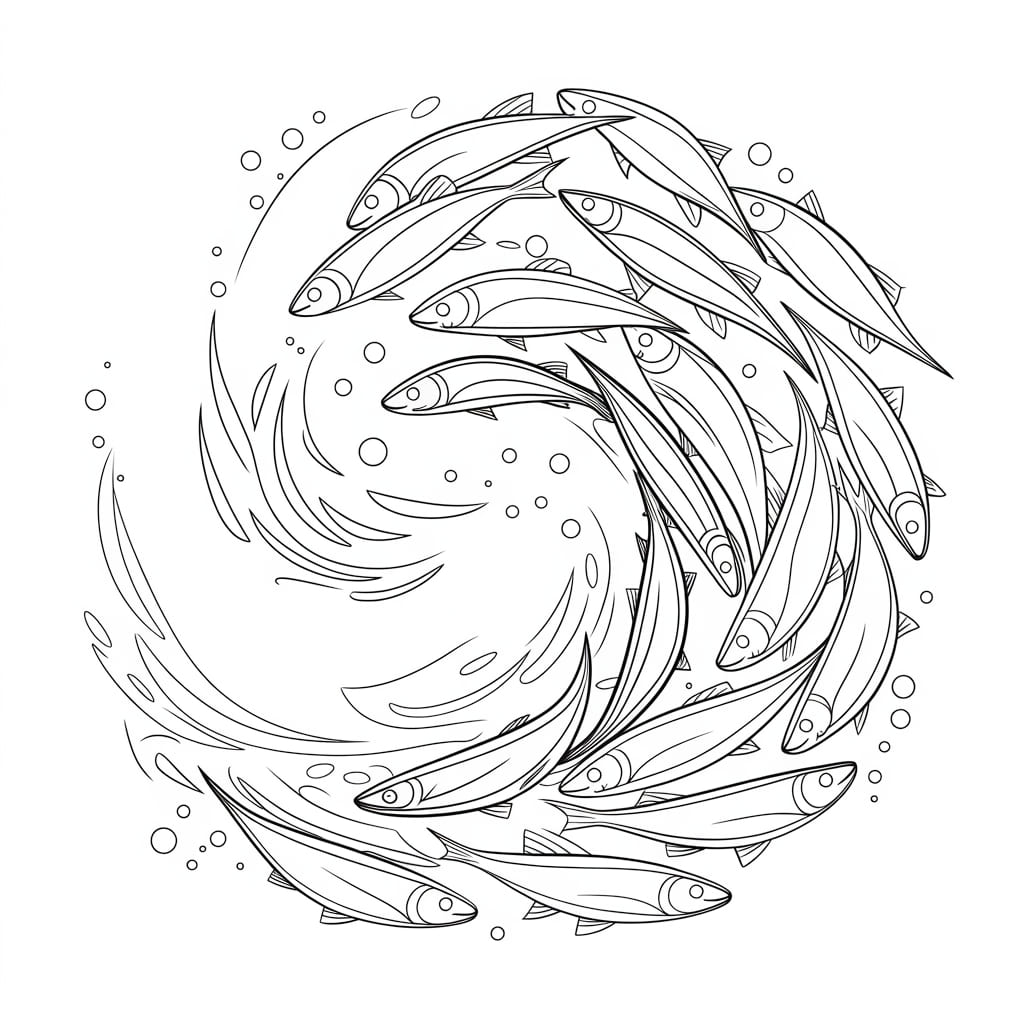 Meerestiere Sardellen