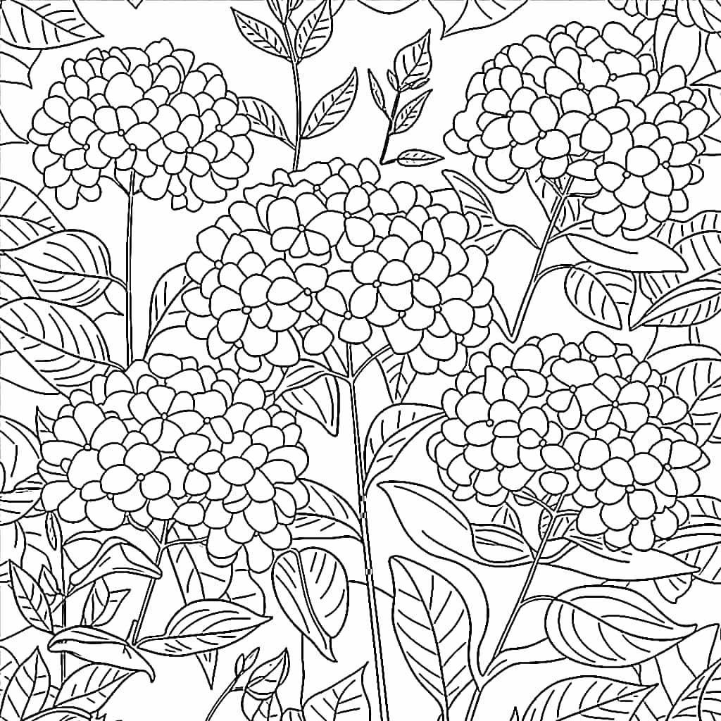 Schönheit Hortensie Frühlingsblumen