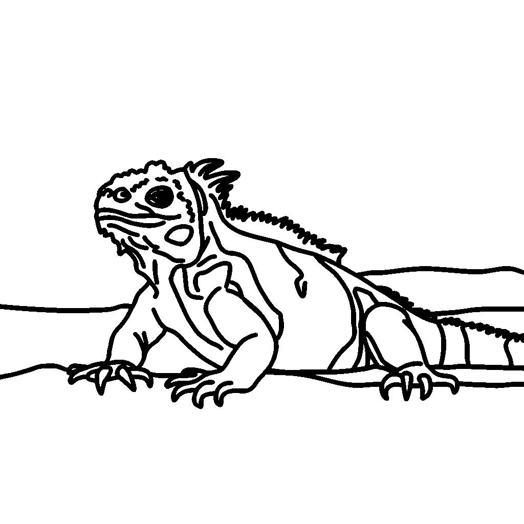 Sonnenbadende Eidechse