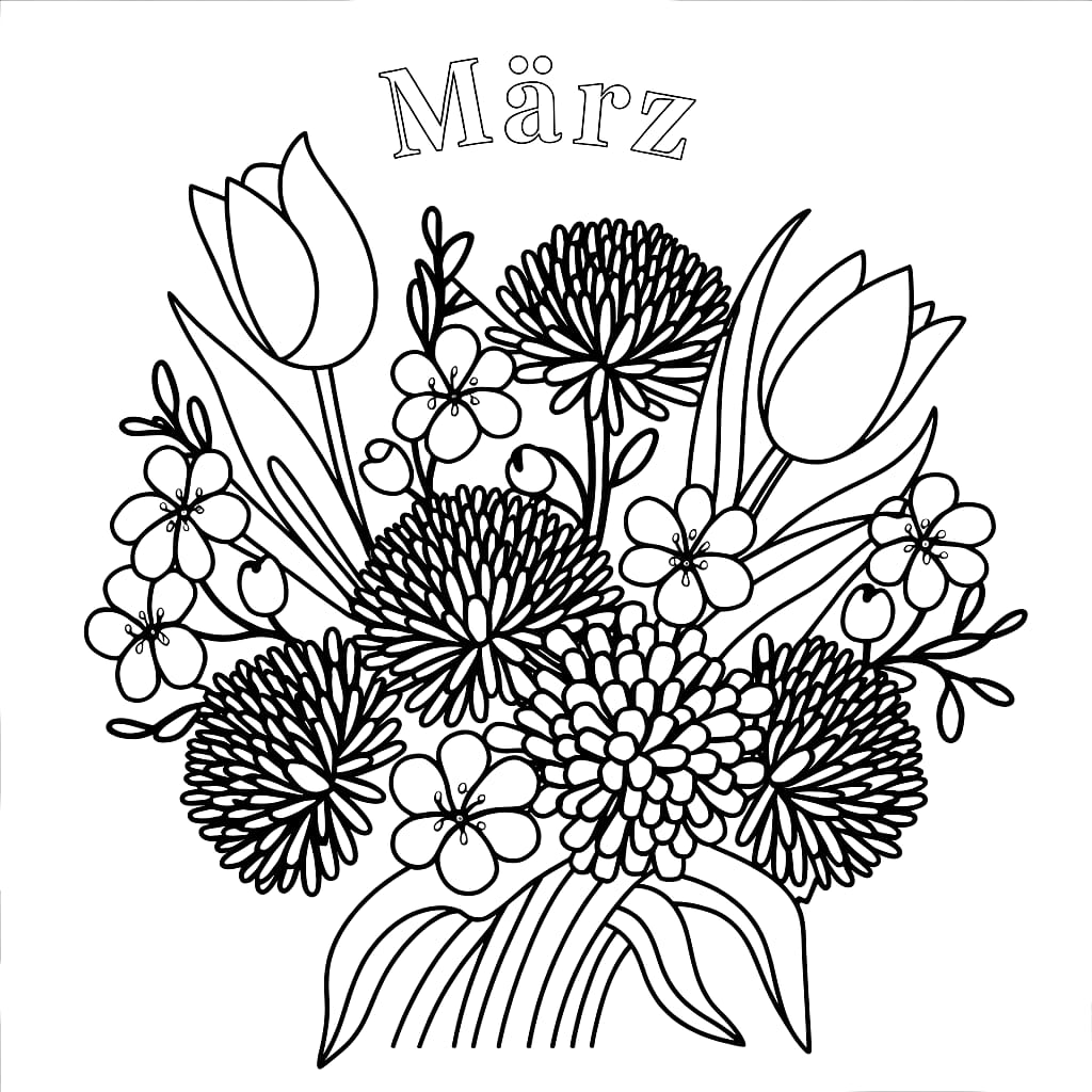 Blumenstrauß zur Feier des März