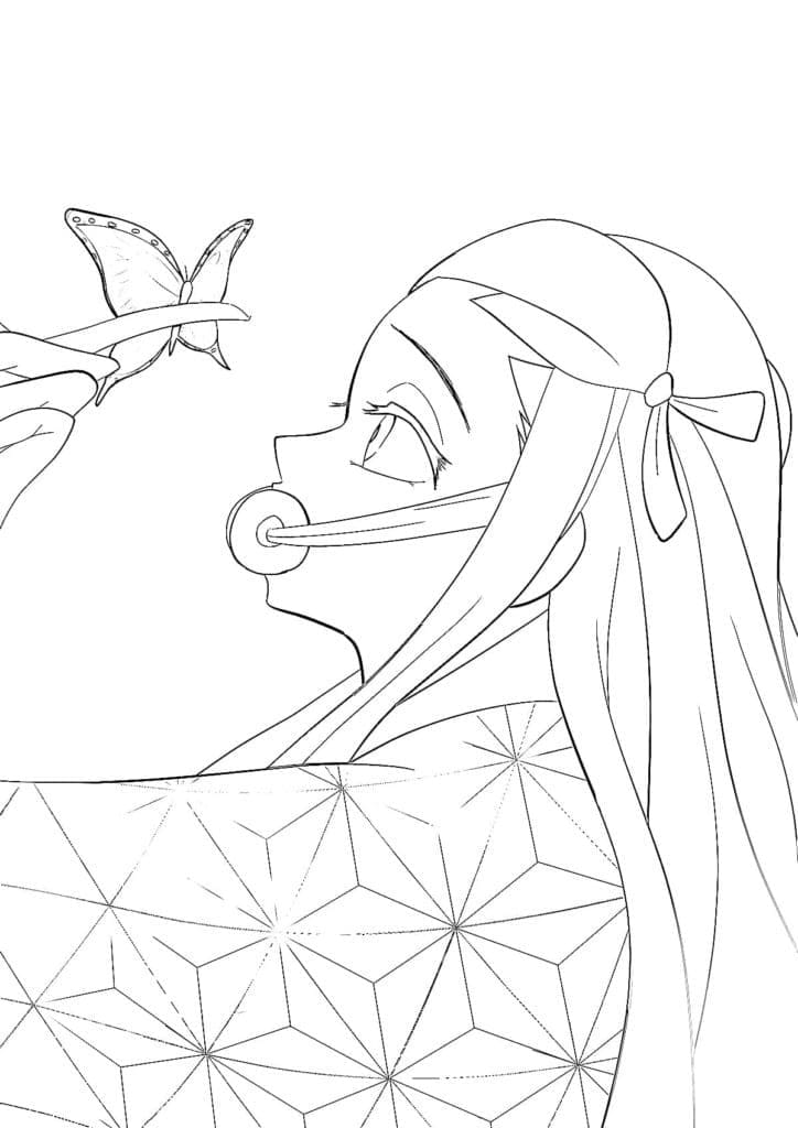 Nezuko und Schmetterling