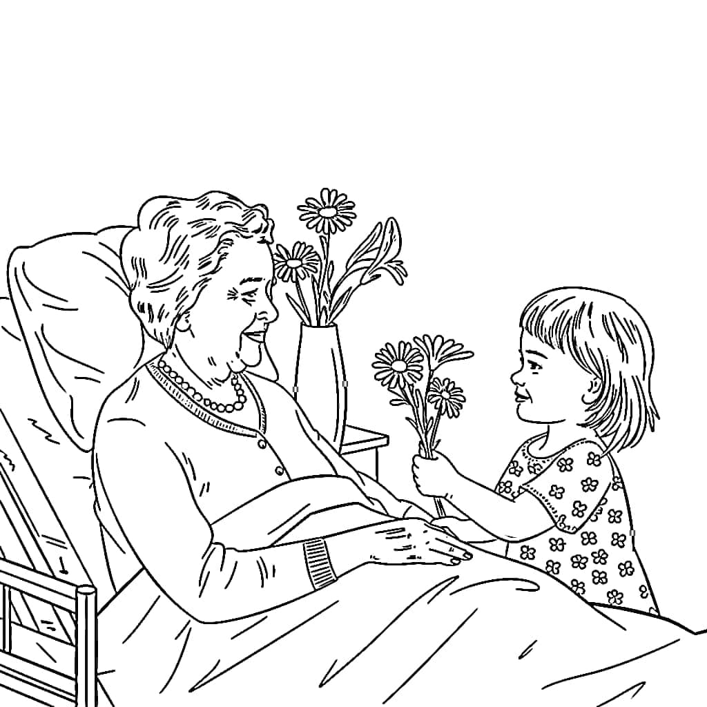 Babymädchen wünscht Oma