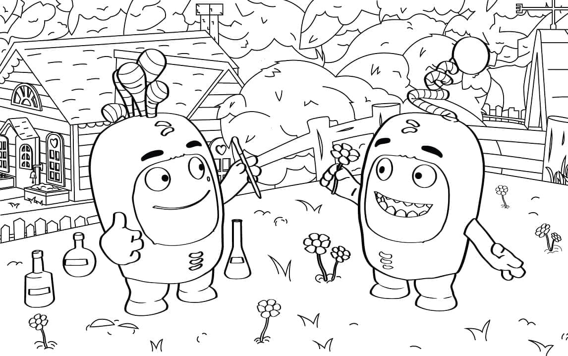 Bubbles und Newt von Oddbods