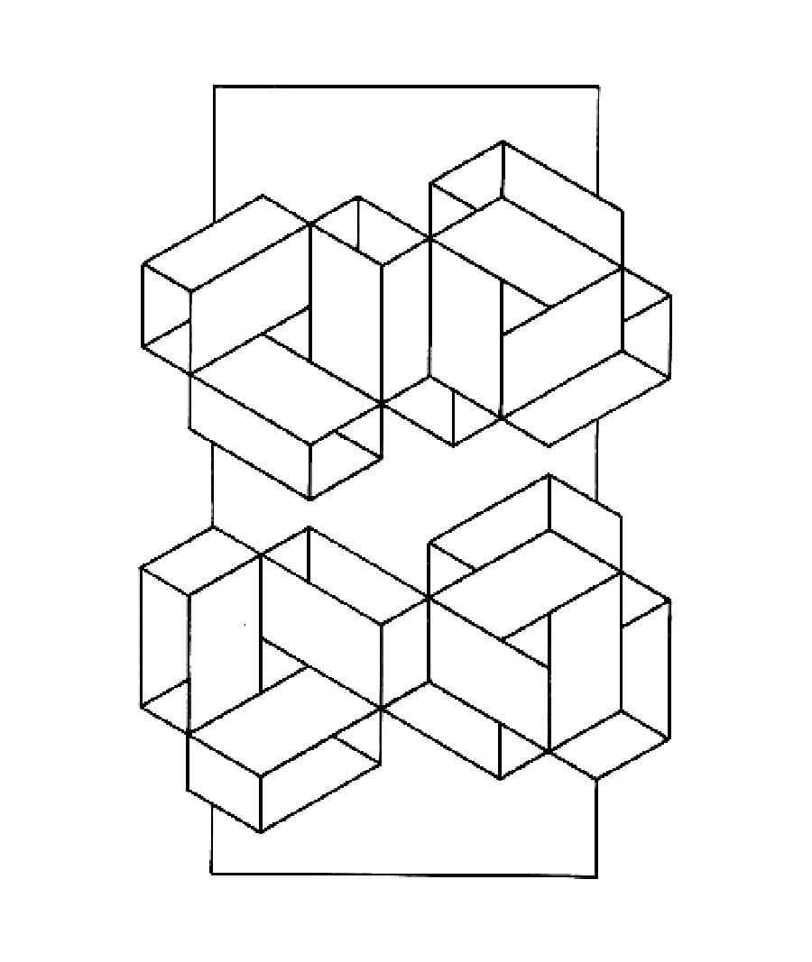 Geometrisches Design Optische Täuschungen