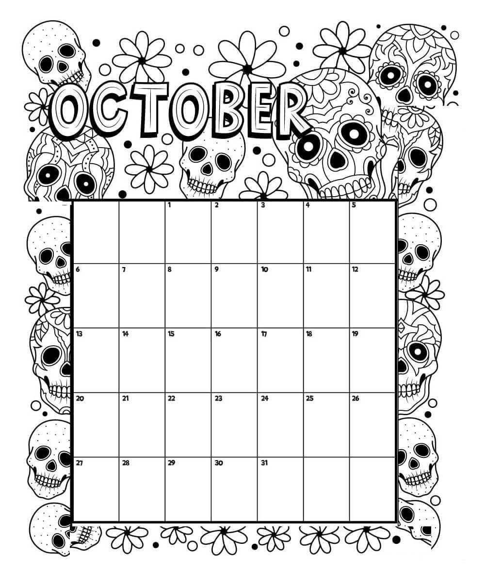 Halloween Kalender für Oktober