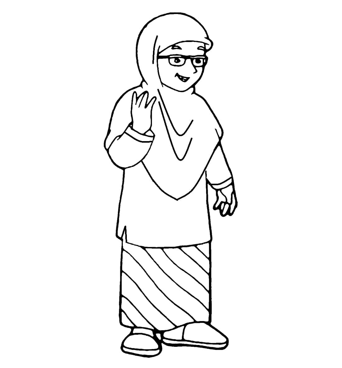 Oma in traditioneller Kleidung