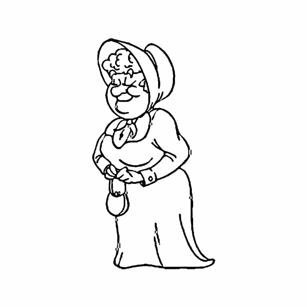 Oma trägt einen Hut