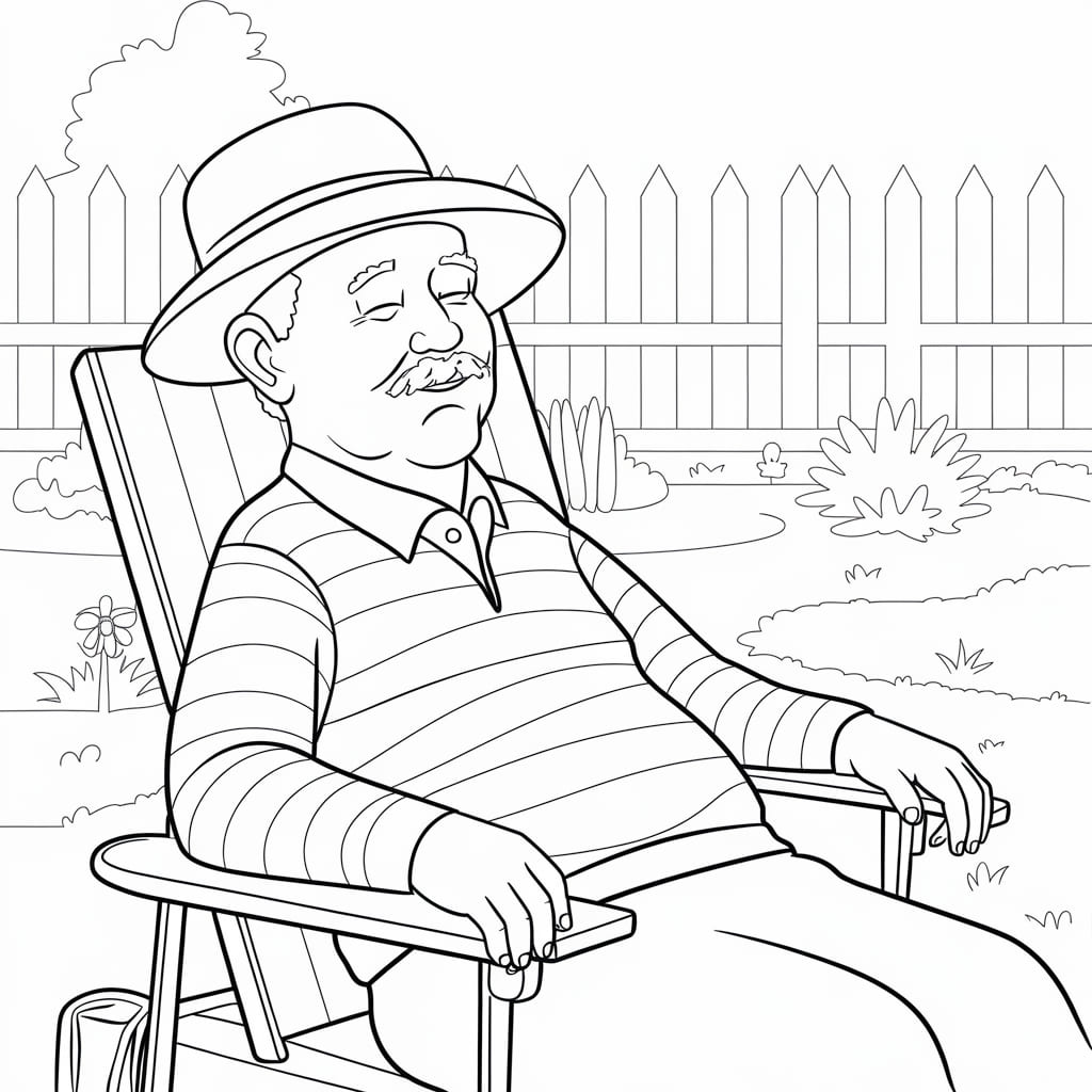 Opa entspannt sich bild