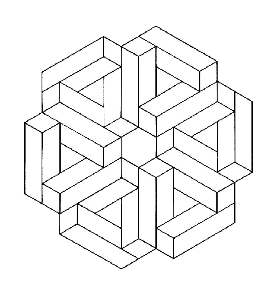 Optische Täuschungen in Symmetrie