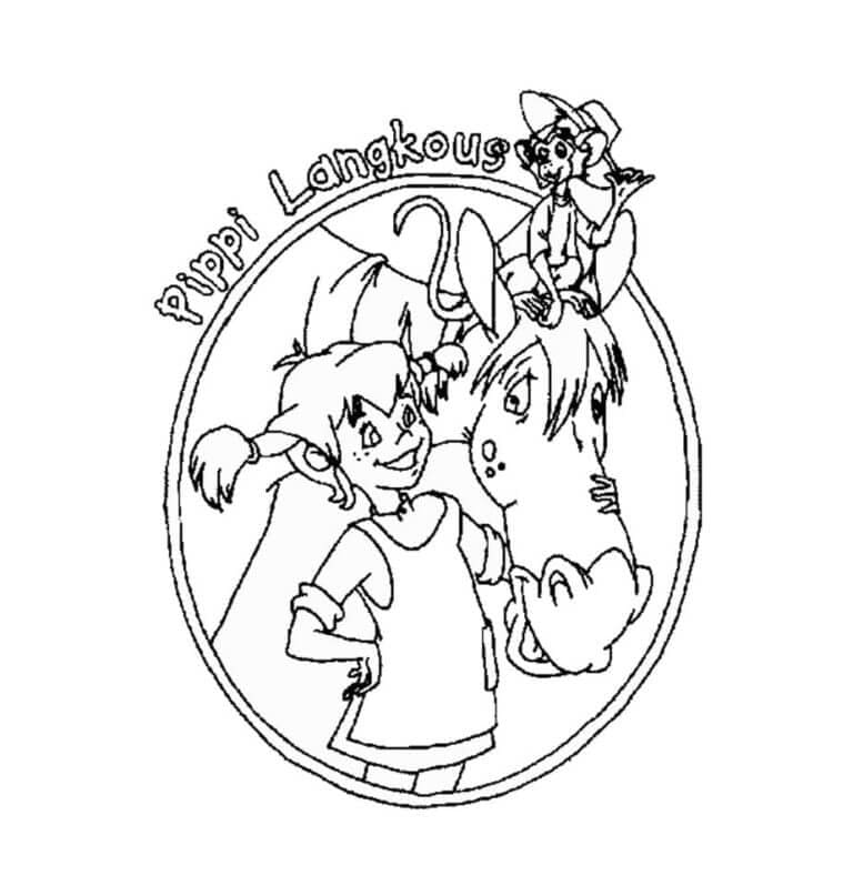 Das Mädchen das mit einem Pferd und einem Affen lebt