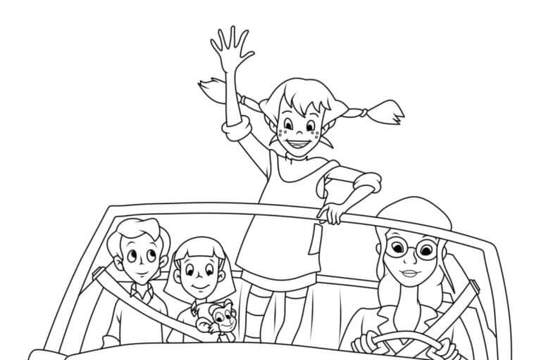 Die ganze Familie versammelt sich auf einer Tour mit dem Auto