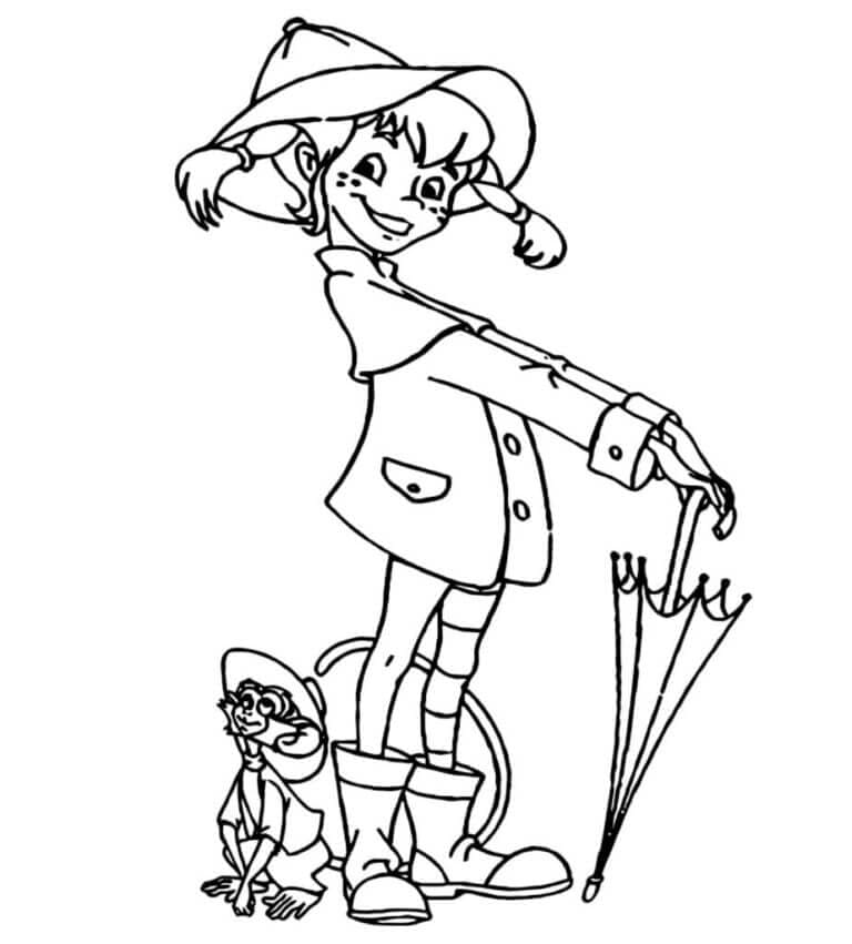 Die kecke Pippi und ihr Affe