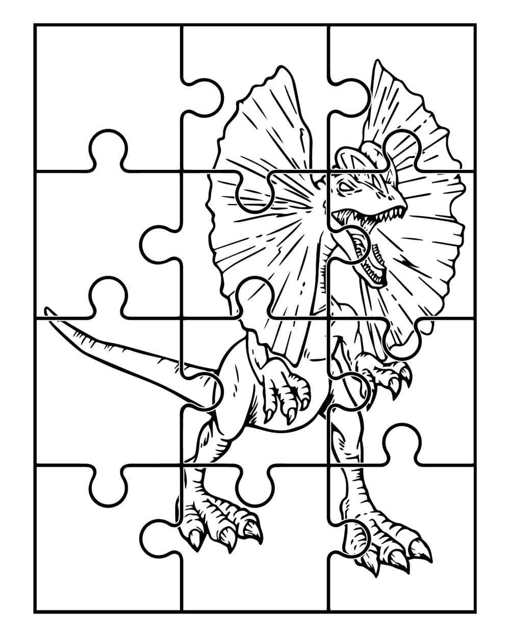 Dilophosaurus Puzzle kostenlos