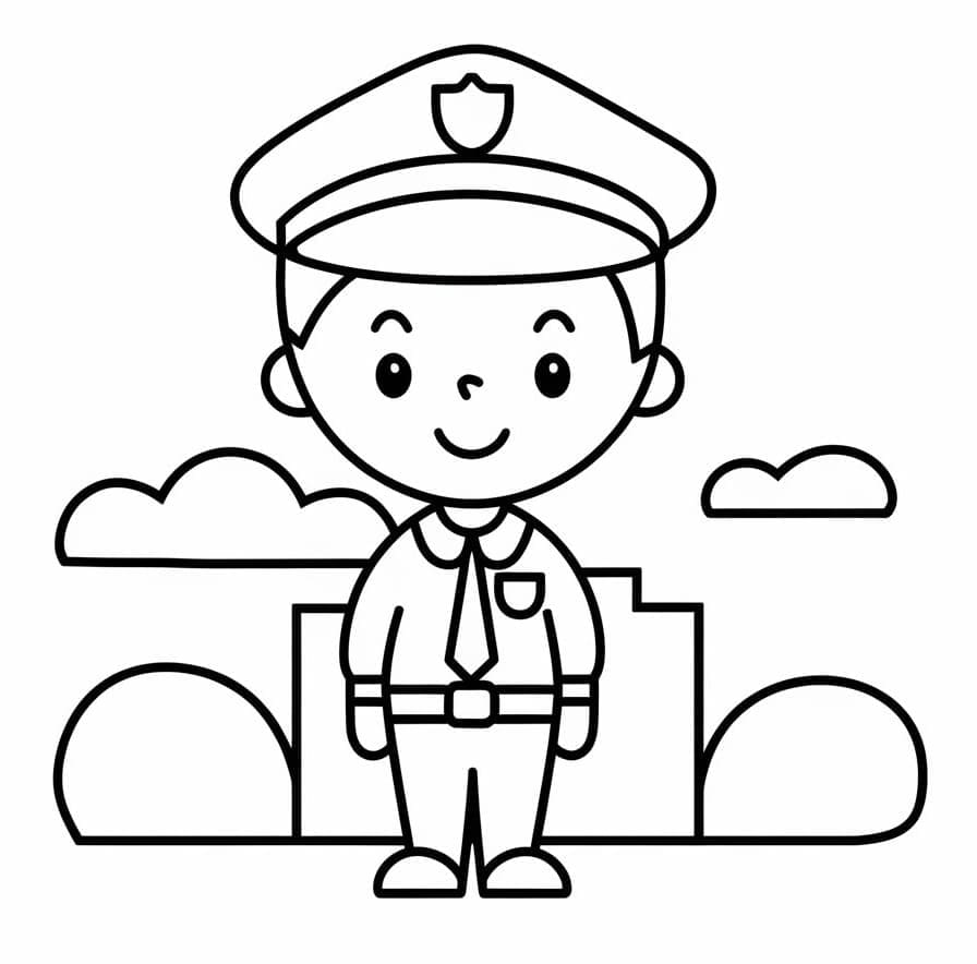 Ein glücklicher Polizist