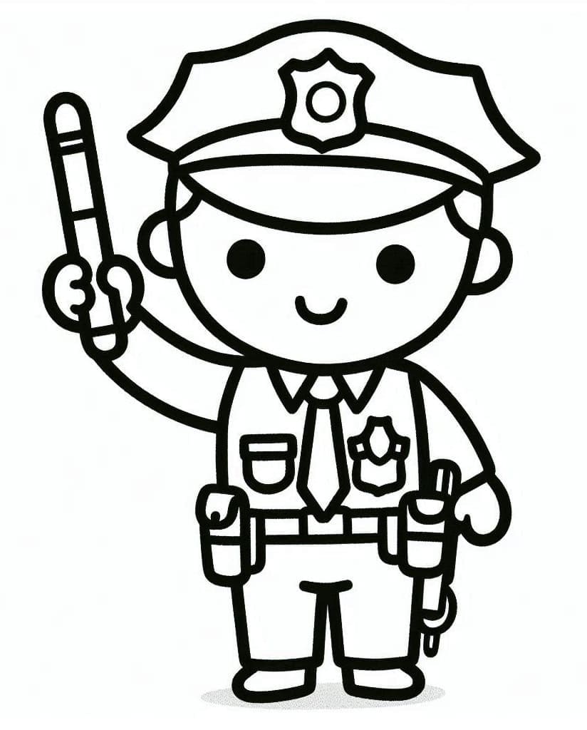 Ein lächelnder Polizist