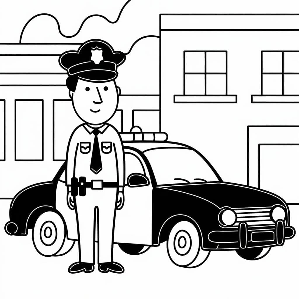 Ein Polizist glücklicher