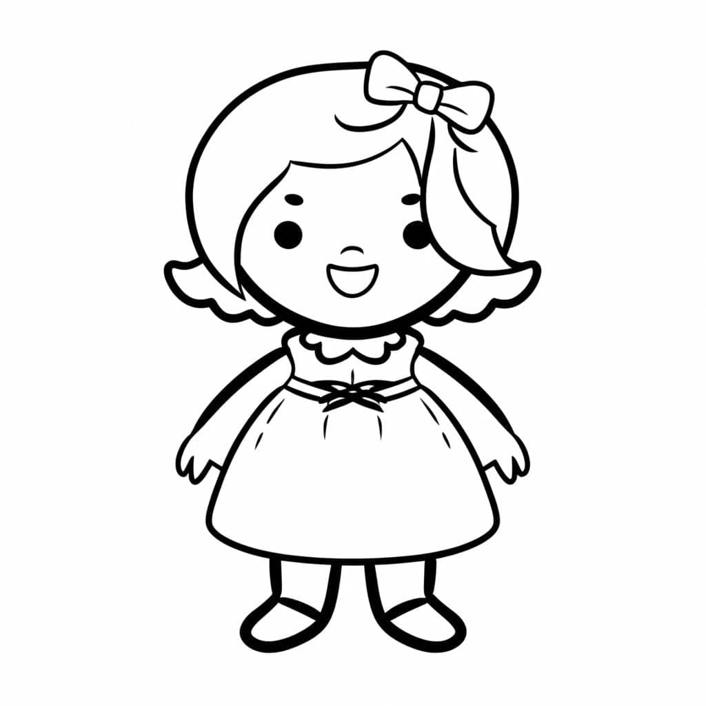 Eine Puppe glückliche