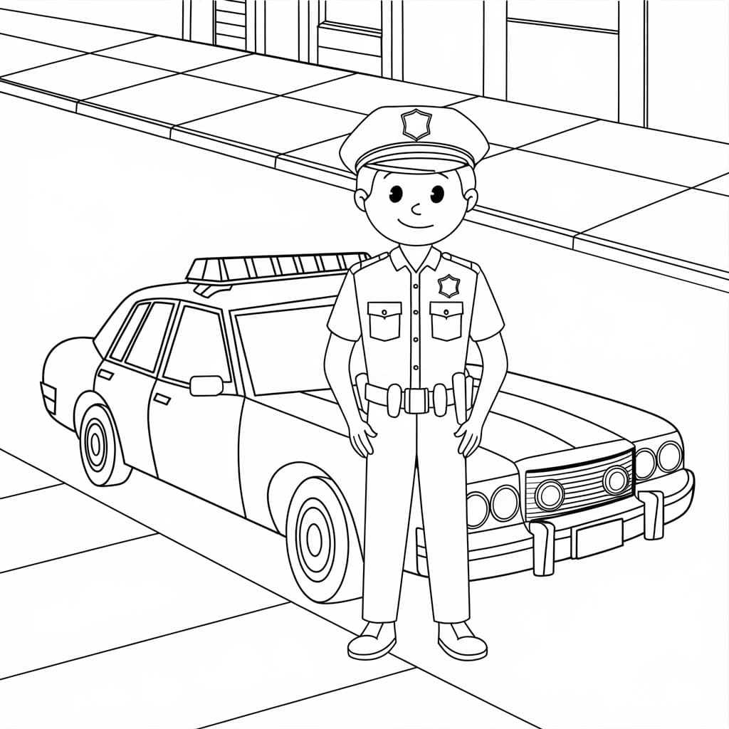 Einfache Polizei in der Stadt