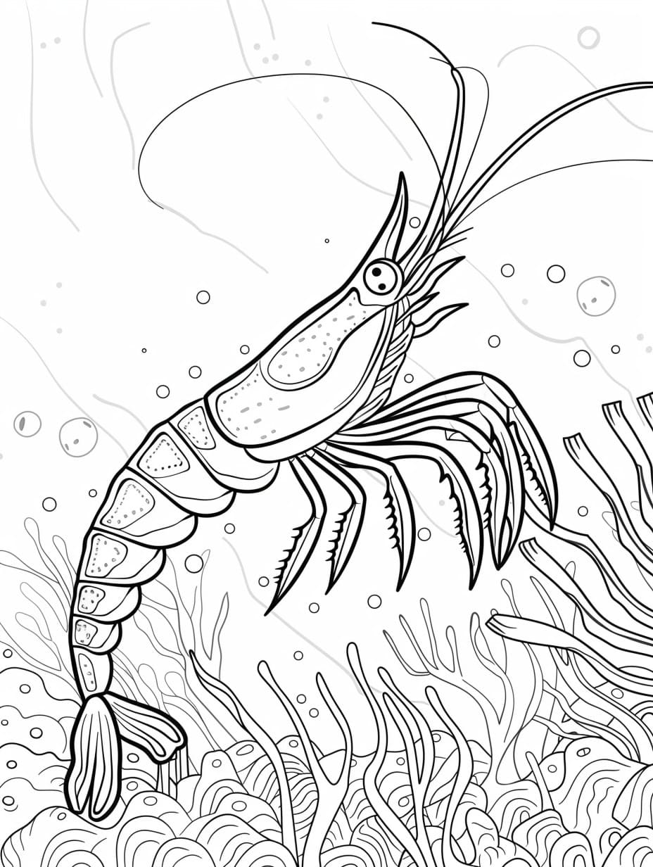 Garnelen unter dem Ozean