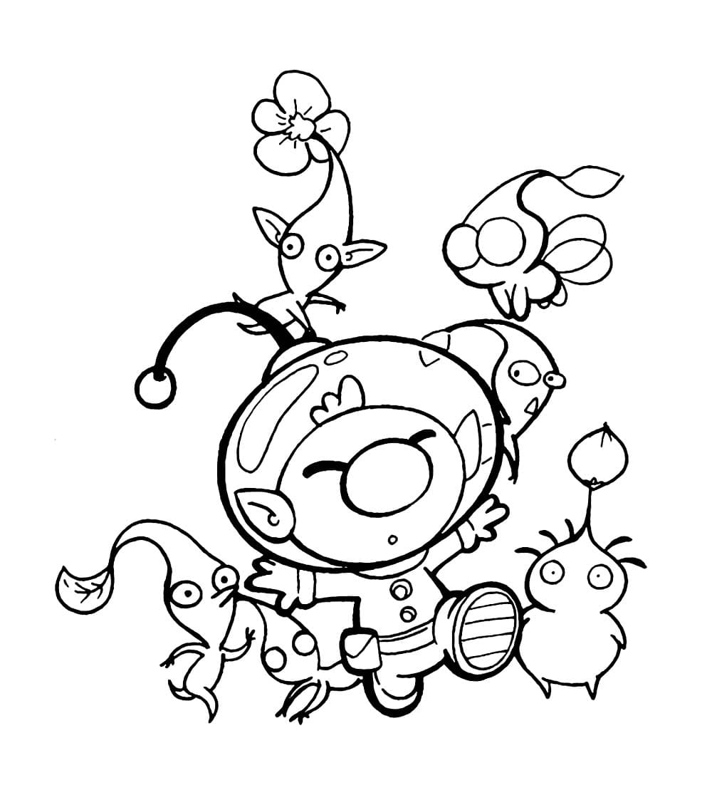 Kapitän Olimar und Pikmin