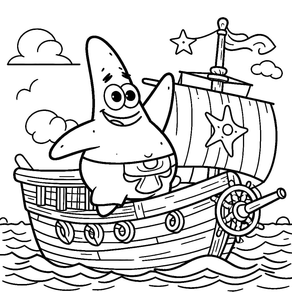 Patrick Star auf dem Schiff