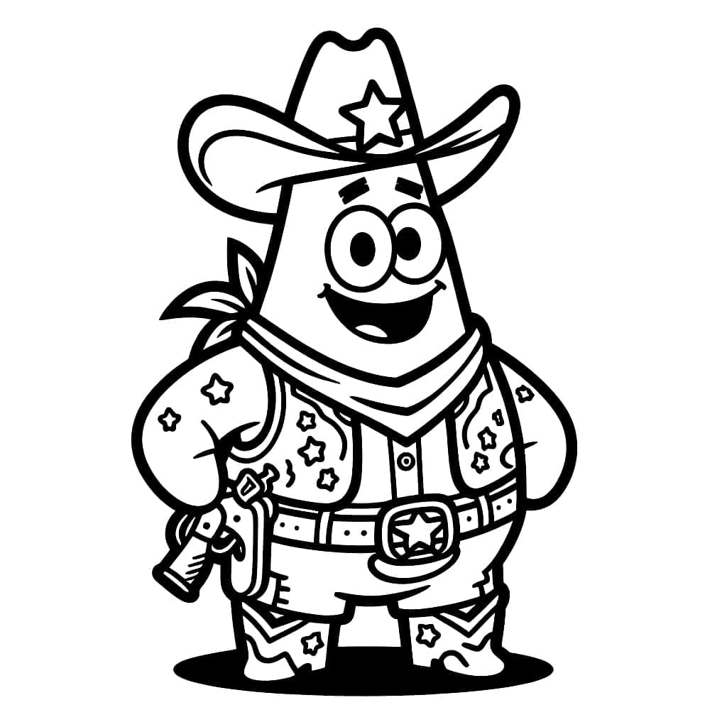 Patrick Star cowboy