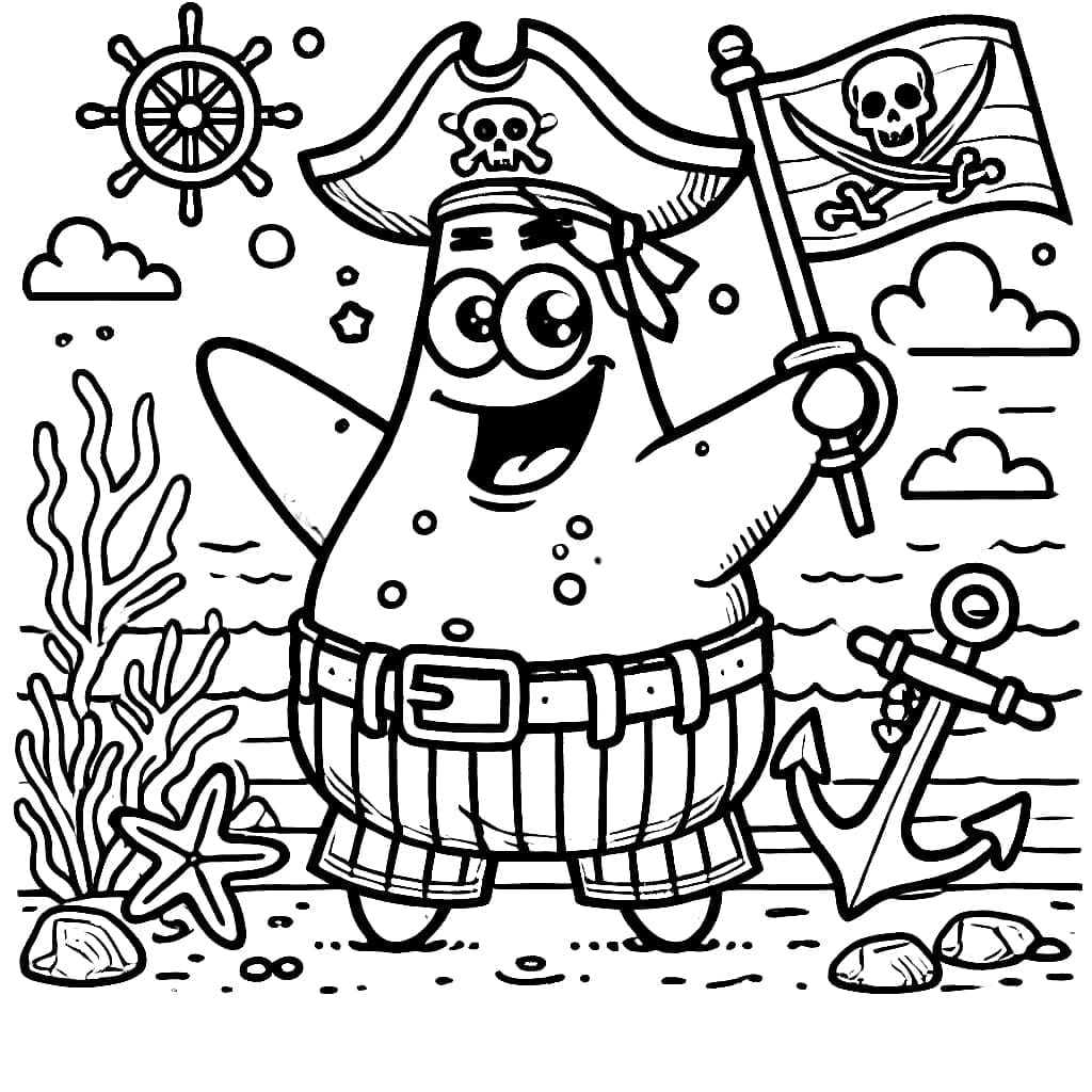 Patrick Star der Pirat