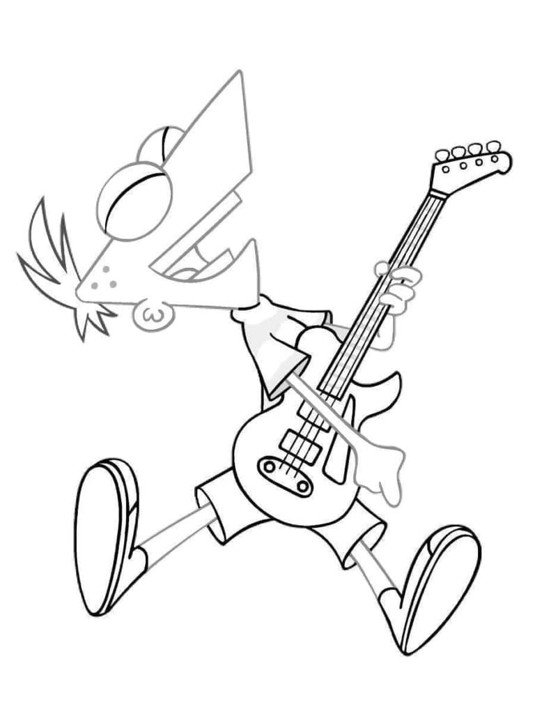 Phineas spielt Gitarre