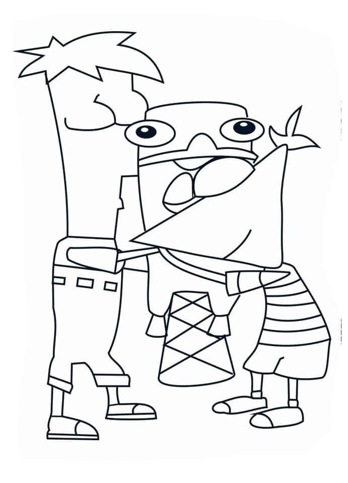 Phineas und Ferb mit Perry