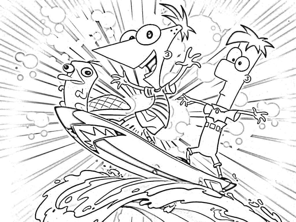 Phineas und Ferb Surfen