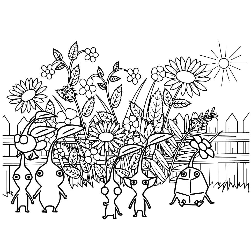 Pikmin im Garten