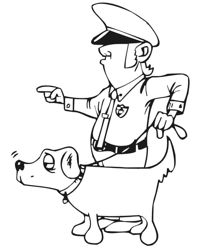 Polizei mit Hund