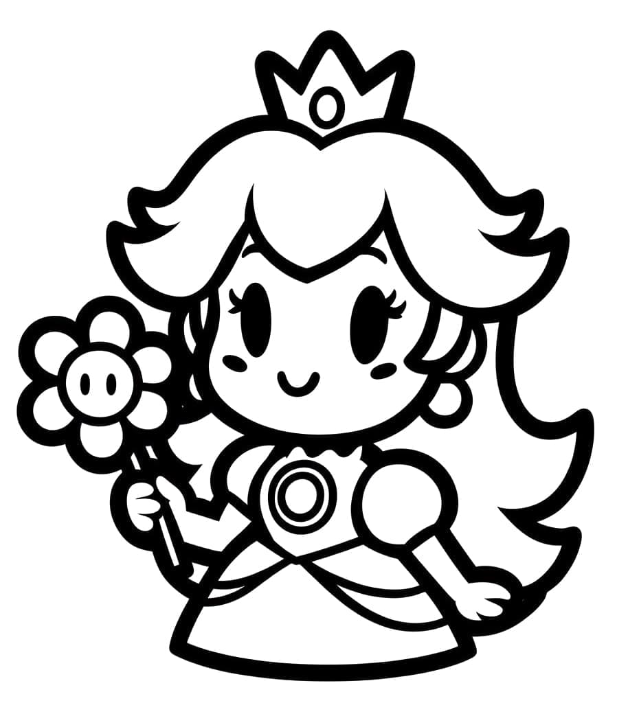 Süße Chibi-Prinzessin Peach