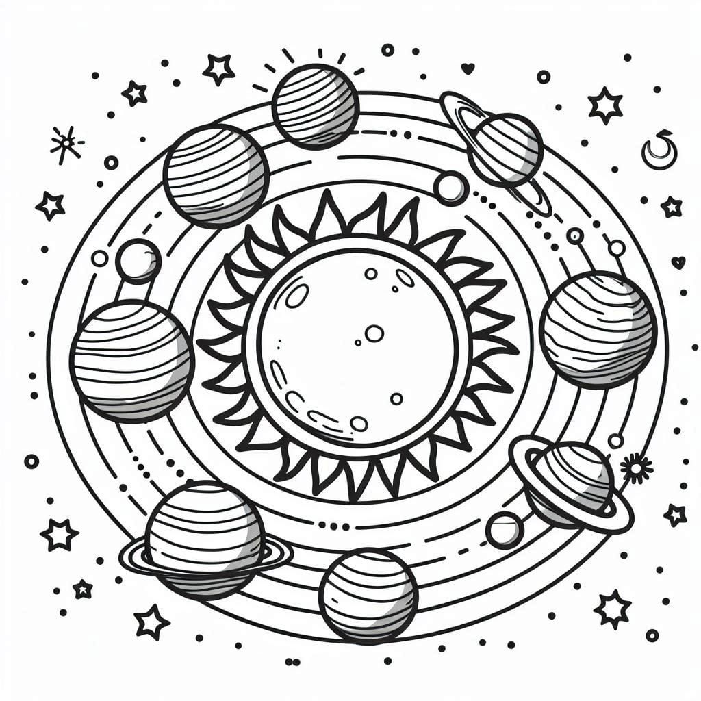 Der Planet und die Sonne