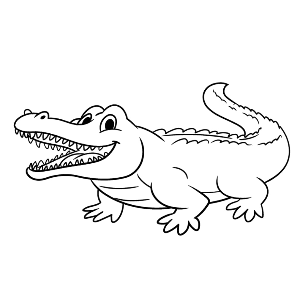 Karikatur Krokodil Reptilien