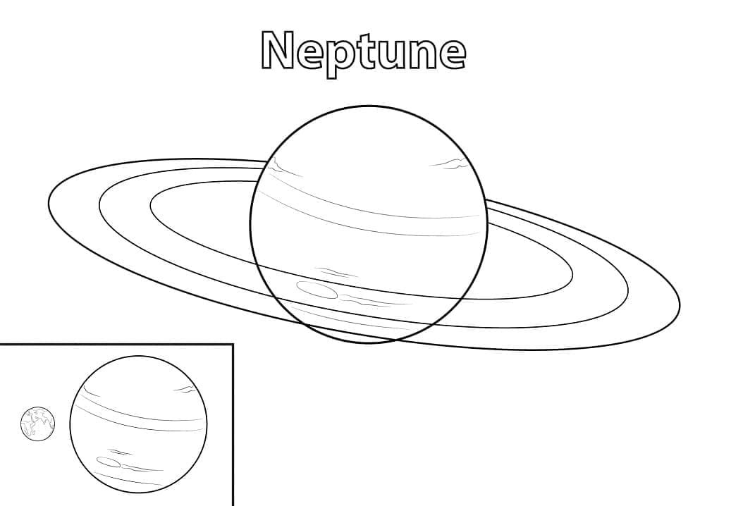 Zeichnung des Planeten Neptun