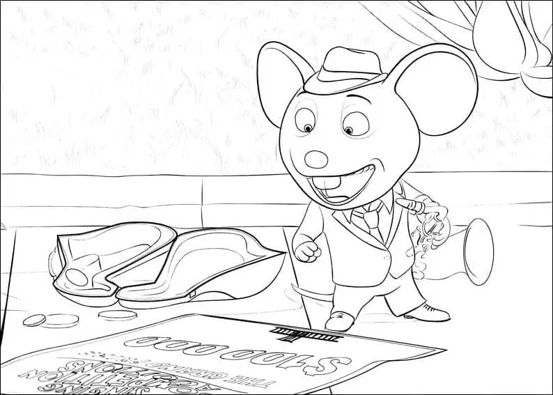 Druckbare Zeichnung von Sing