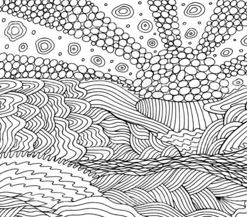 Geometrischen Sonnenuntergang zeichnen