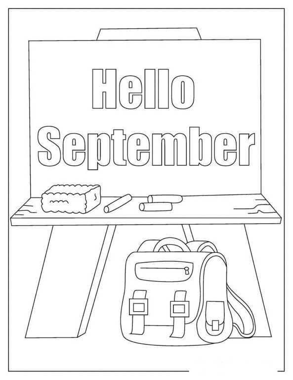 Hallo September zum Ausdrucken