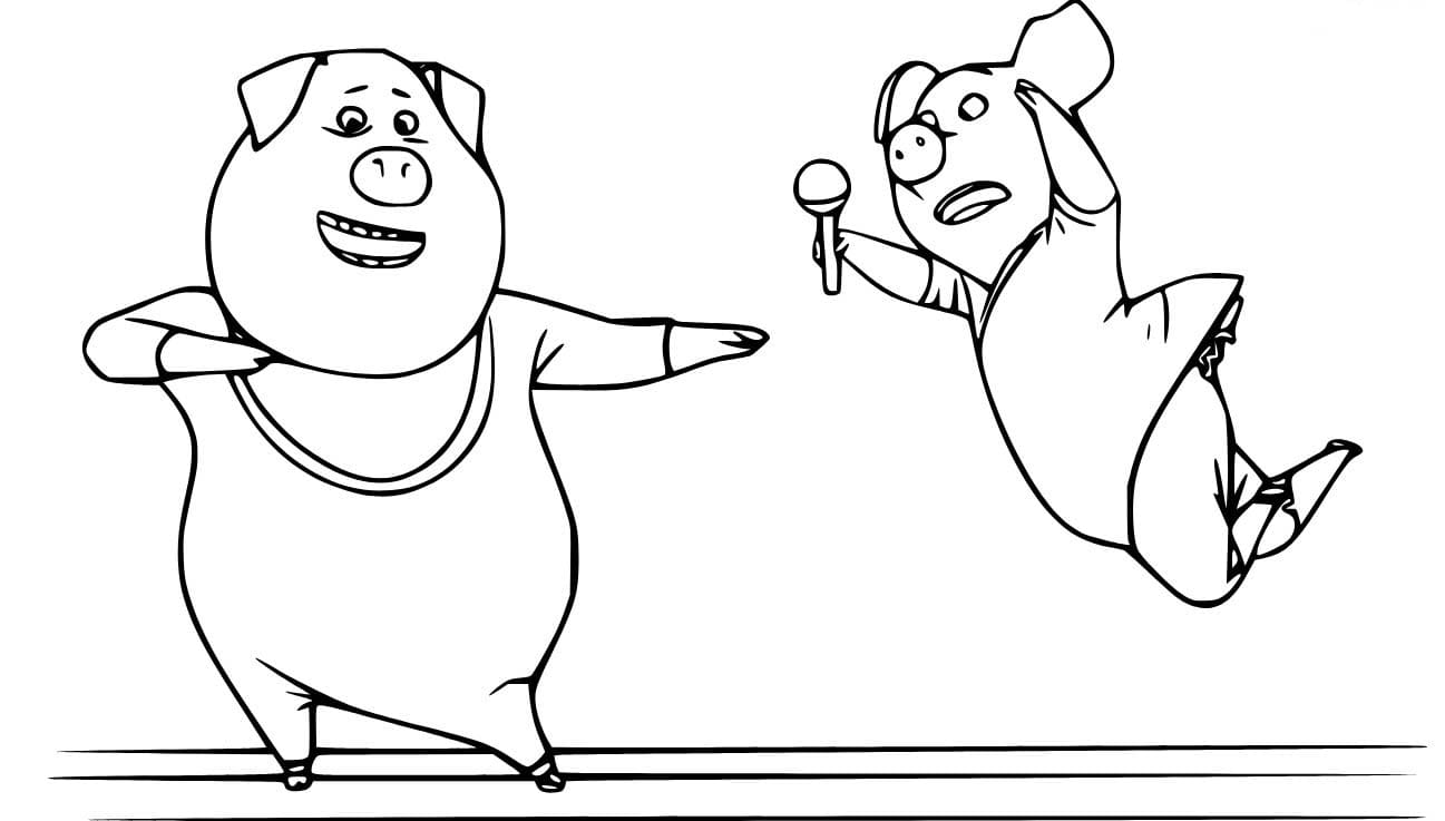 Kostenlos einfach Zeichnen von Sing