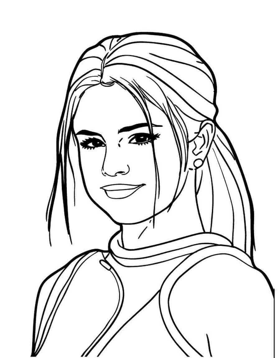 Kostenlose druckbare Zeichnung von Selena Gomez