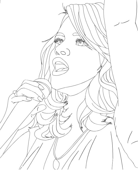 Selena Gomez Basic zeichnen