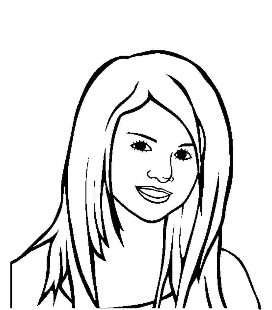 Selena Gomez zeichnen kostenlos zum Ausdrucken