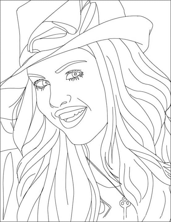 Selena Gomez zum Ausdrucken zeichnen