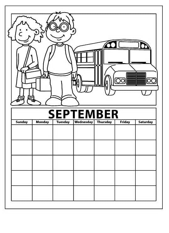 September Kalender drucken
