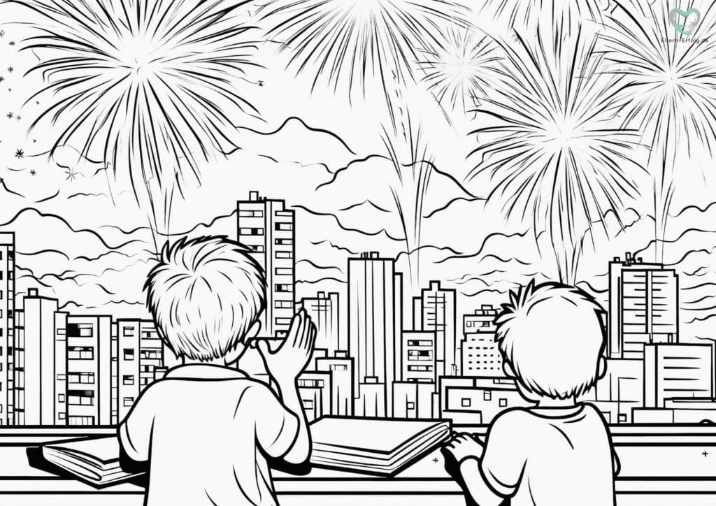 Silvester kostenlos ausdruckbar für Kinder