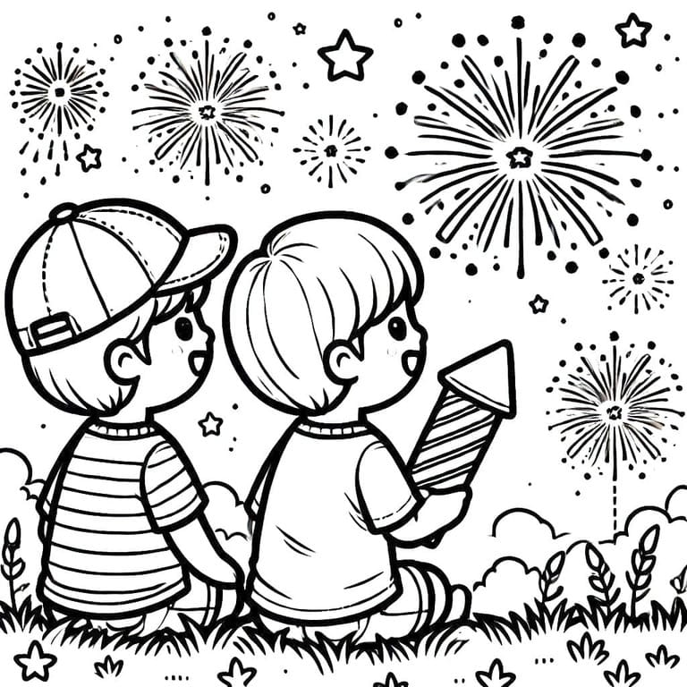 Silvester zum Ausdrucken für Kinder zeichnen