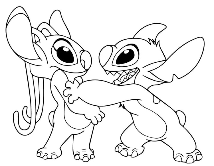 Stich und Engel Ausdrucken
